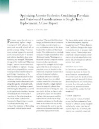 Optimizing Anterior Esthetics article in the Journal of Esthetic Dentistry magazine page