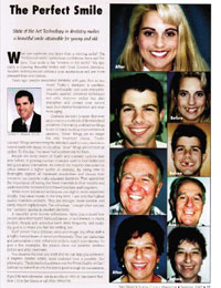 The Perfect Smile article in San Diego's North County Magazine page