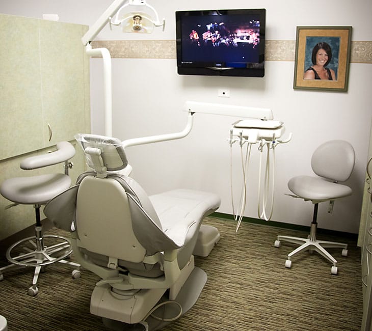 Dental office operator treatment room