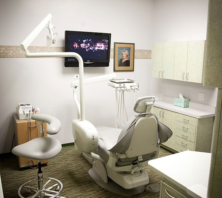 Dental operator treatment room in Rancho Bernardo dental office