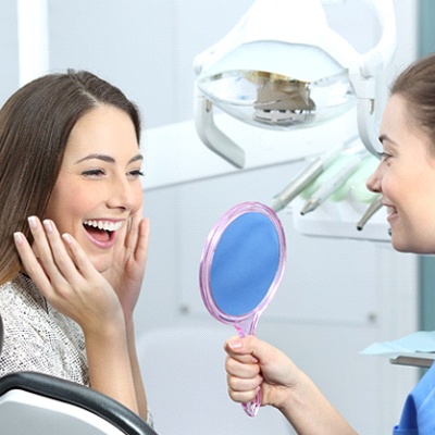 woman enjoying her smile