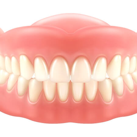 3D graphic of full dentures
