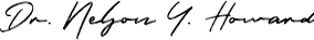 Signature of Rancho Bernardo dentist Doctor Nelson Y Howard